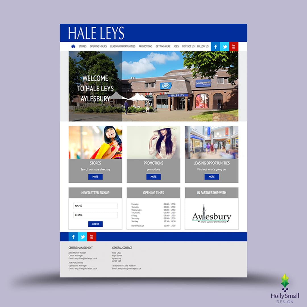 Hale Leys Website - Before Design
